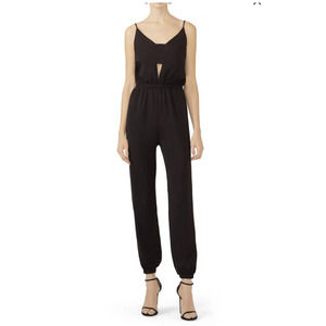 Shilla Frontier Black Sleeveless Keyhole Jumpsuit Women Size Small
